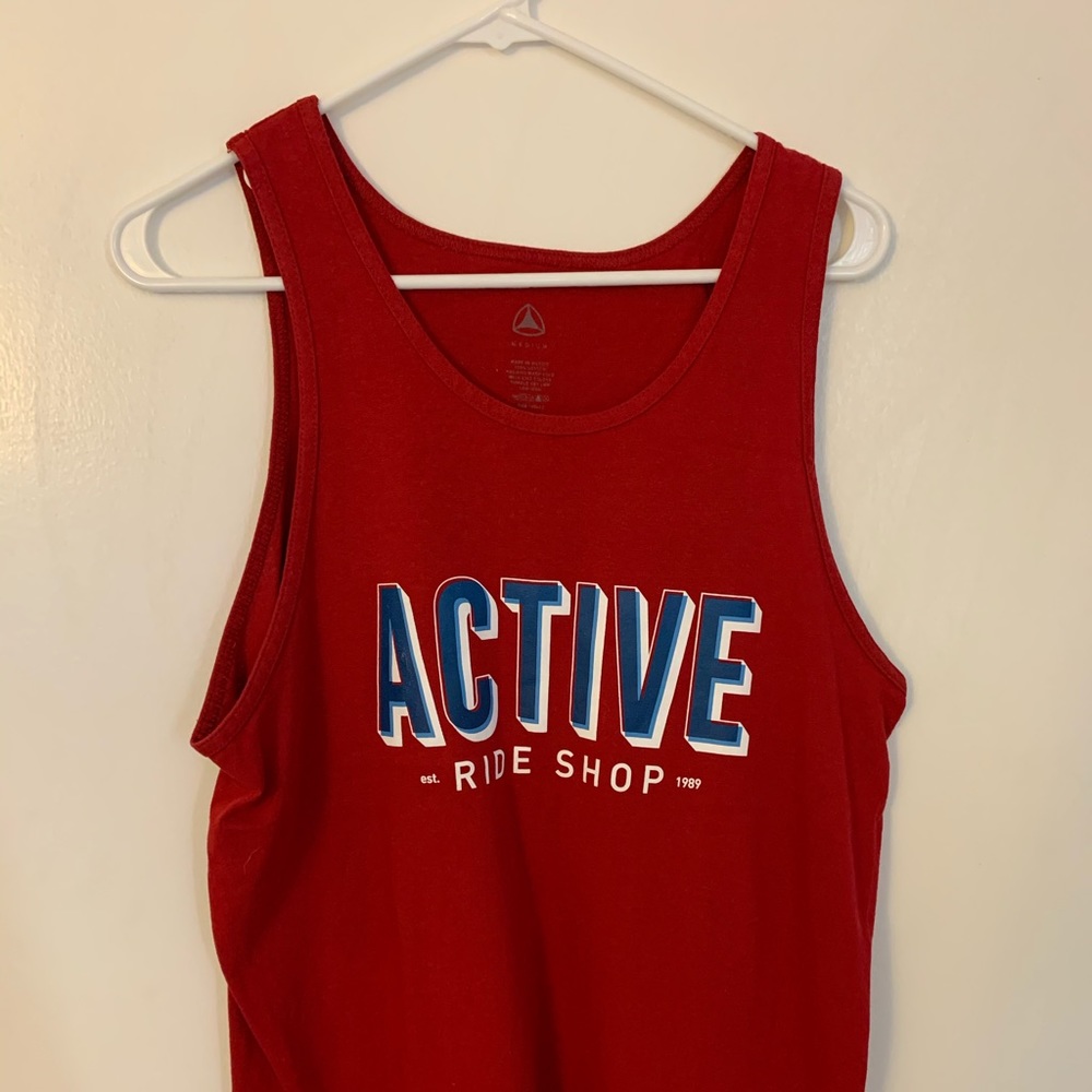 Red active shirt size medium